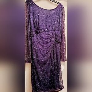 Patra Elegant Purple Sequin Dress